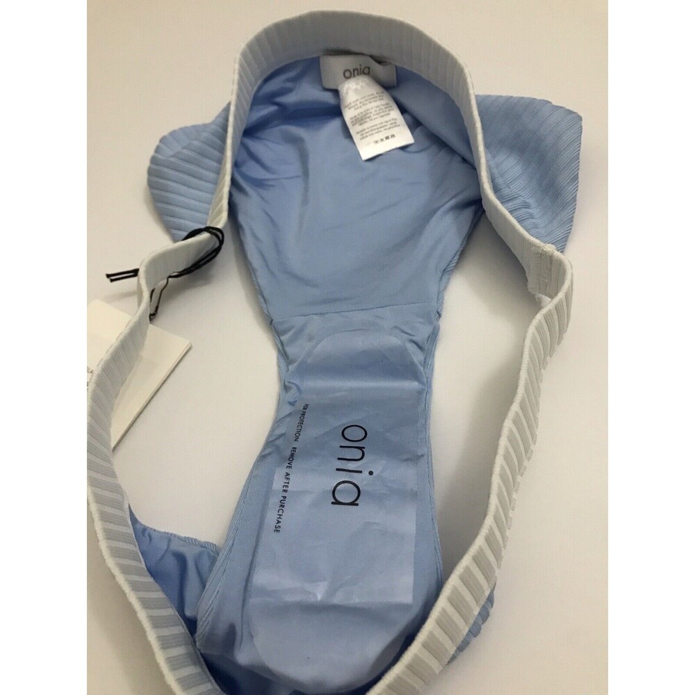 Onia Leila Bikini Bottom Size M. Blue & White Color - Picture 4 of 10